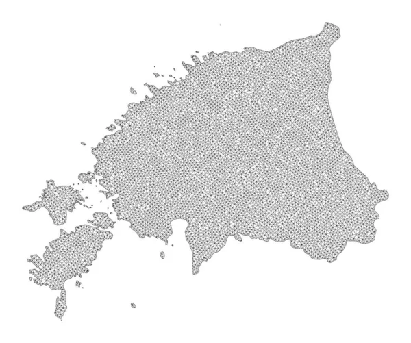 Polygonal Carcass Mesh High Detail Rastrová mapa Estonska Abstrakce — Stock fotografie