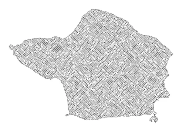 Polygonal Network Mesh Nagy felbontású Raster Map of Faial Island Abstractions — Stock Fotó