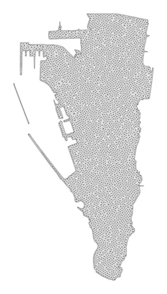 Carte matricielle polygonale en treillis métallique haute résolution des abstractions de Gibraltar — Photo