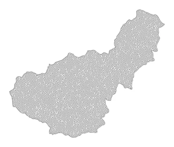 Polygonal 2D Mesh High Detail Raster Map of Granada Province Abstractions — Stock fotografie