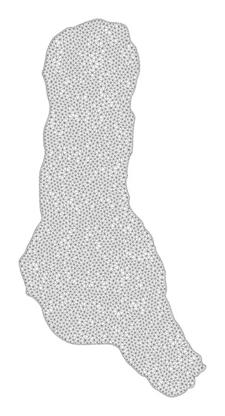 Polygonal Wire Frame Mesh High Detail Raster Map of Grande Comore Island Abstractions — Stock fotografie