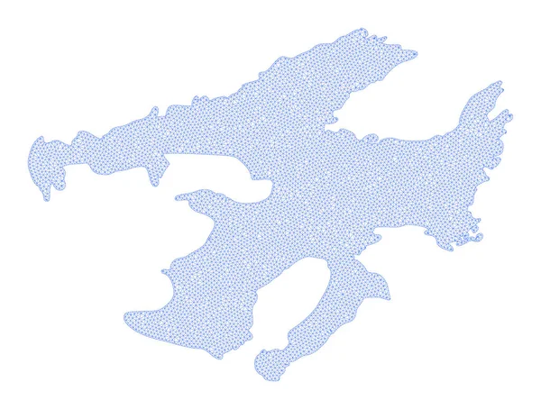 Polygonale 2D Mesh High Detail Raster Kaart van Great Bear Lake Abstracties — Stockfoto