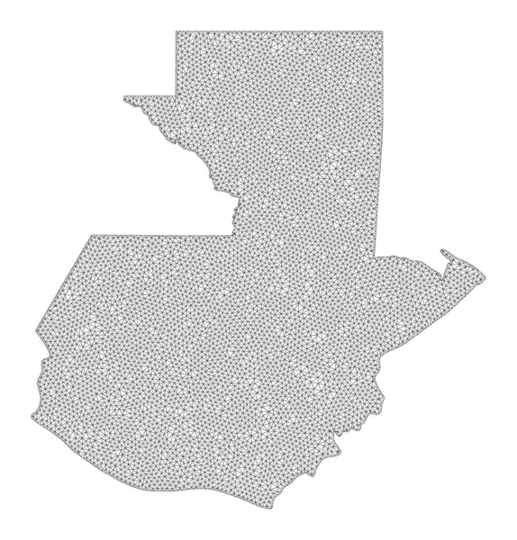 Red poligonal de malla Mapa de trama de alta resolución de Guatemala Abstracciones —  Fotos de Stock