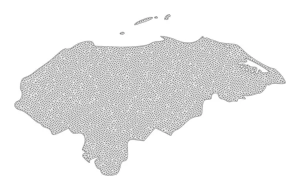 Πολυγωνικό 2D Mesh High Resolution Raster Map of Honduras Abstractions — Φωτογραφία Αρχείου