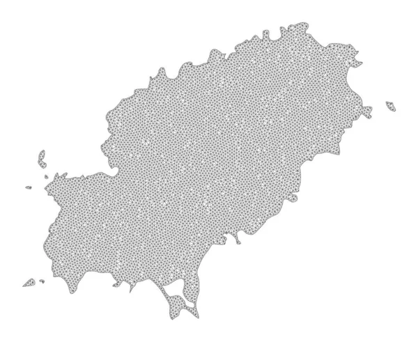 Polygallon Network Mesh High Resolution Raster Map of Ibiza Island Abstractions — 스톡 사진