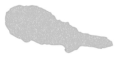 Çoklu Gövde Ağları Yüksek Ayrıntılı Piko Adası Soyutlamalarının Raster Haritası