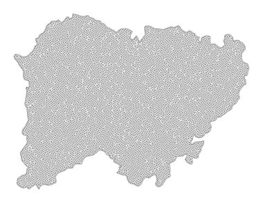 Salamanca Eyaletinin Çokgen 2B Yüksek Çözünürlüklü Raster Haritası