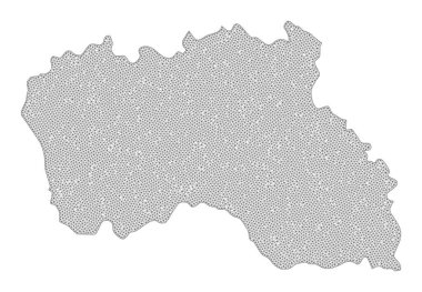 Çokgen Karkas Örgü Yüksek Çözünürlüklü Santa Maria Adası Soyutlamaları Raster Haritası