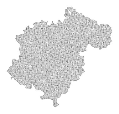 Teruel Eyaleti Soyutlamalarının Çokgen Ağ Yüksek Çözünürlüklü Raster Haritası