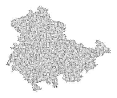 Çok Yönlü Ağ Yüksek Çözünürlüklü Thüringen Devlet Soyutlamaları Raster Haritası