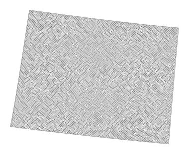 Wyoming Eyaleti Soyutlamalarının Çokgen Gövdesi Yüksek Çözünürlüklü Raster Haritası