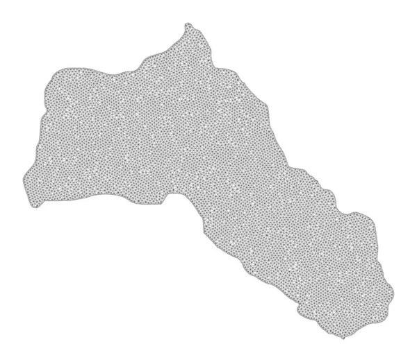 Maille réseau polygonale Carte matricielle haute résolution des abstractions du Kurdistan — Photo