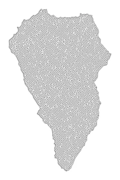 Malha 2D poligonal Mapa Raster de Alta Resolução de Abstrações da Ilha de La Palma — Fotografia de Stock