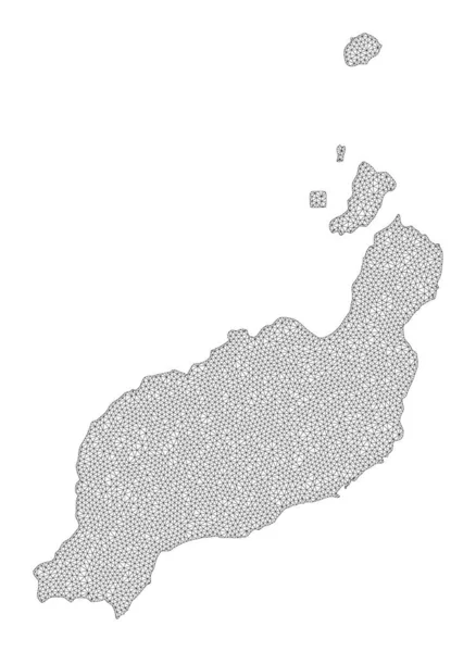 란사로테 제도의 폴리곤 네트워크메 쉬 고해상도 래스터 지도 Abstractions — 스톡 사진