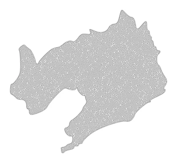 Rete poligonale Rete ad alta risoluzione Mappa raster di Liaoning Province Astrazioni — Foto Stock