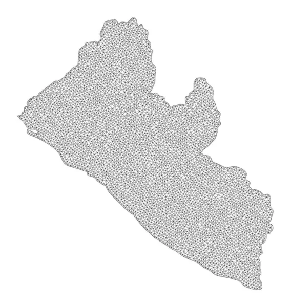 Багатокутна каркасна сітка Растрова карта Ліберії Абстракції — стокове фото