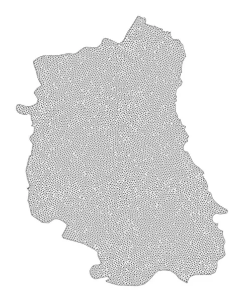 Πολυγωνικό 2D Mesh High Resolution Raster Map of Lublin Province Abstractions — Φωτογραφία Αρχείου