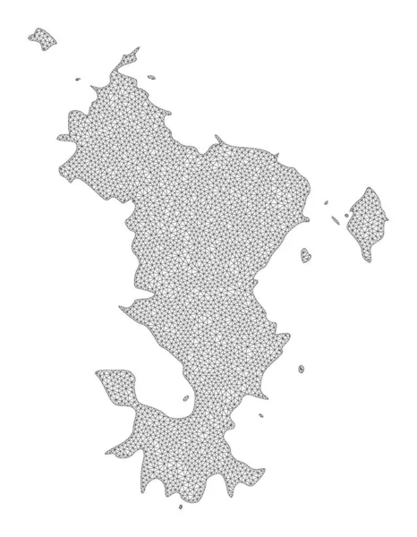 Mnohoúhelníková síť Mesh Vysoké rozlišení Rastrová mapa Mayotte Islands Abstrakce — Stock fotografie