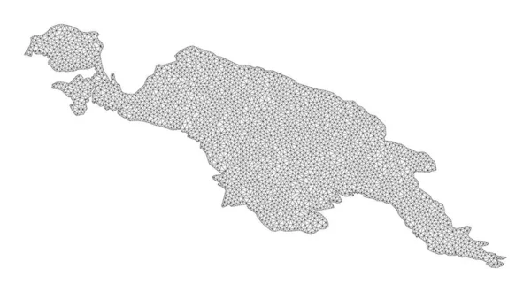 Rete poligonale Mesh Mappa dettagliata di astrazioni sull'isola della Nuova Guinea — Foto Stock