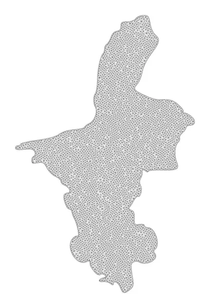 Polygonal Carcass Mesh High Resolution Raster Map of Ningxia Hui Region Abstrakcje — Zdjęcie stockowe