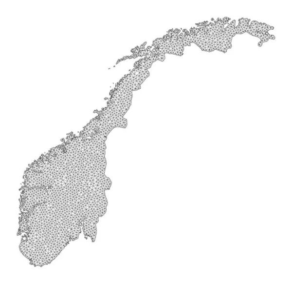 ノルウェーの多国間自動車メッシュ高解像度ラスターマップ概要 — ストック写真
