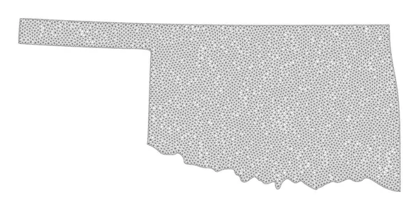 Mapa de trama de alta resolución de malla de red poligonal de las abstracciones del estado de Oklahoma — Foto de Stock