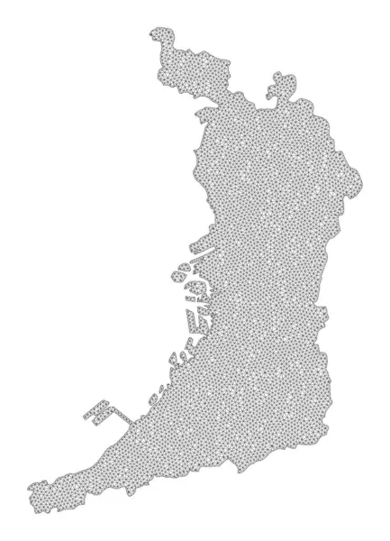 Malha de Carcaça Poligonal Mapa Raster de Alta Resolução da Prefeitura de Osaka Abstractions — Fotografia de Stock