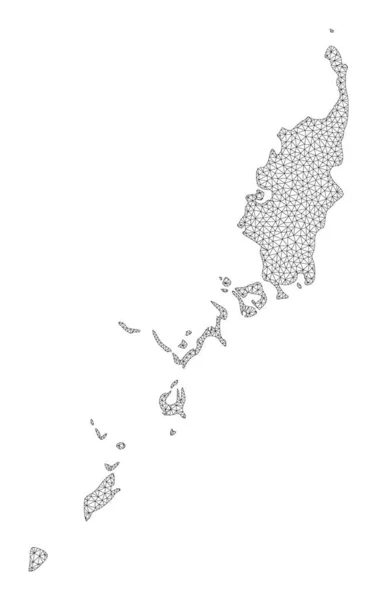 폴리곤 2D Mesh High Detail Raster Map of Palau Islands Abstractions — 스톡 사진