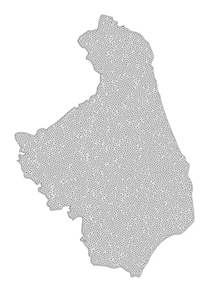 Polygonální 2D Mesh Rastrová mapa provincie Podlasie s vysokým rozlišením Abstrakce — Stock fotografie