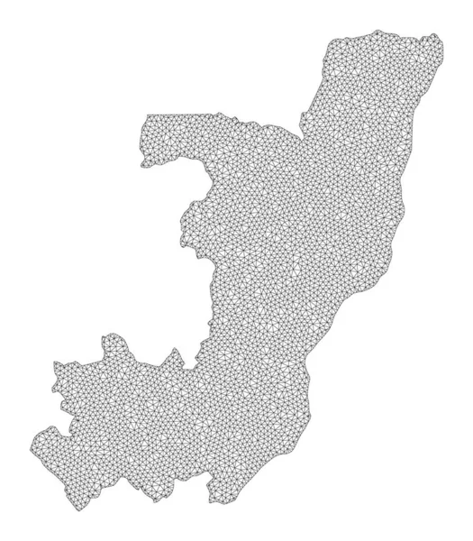 Malha de carcaça poligonal Mapa mais detalhado da República do Congo Abstractions — Fotografia de Stock