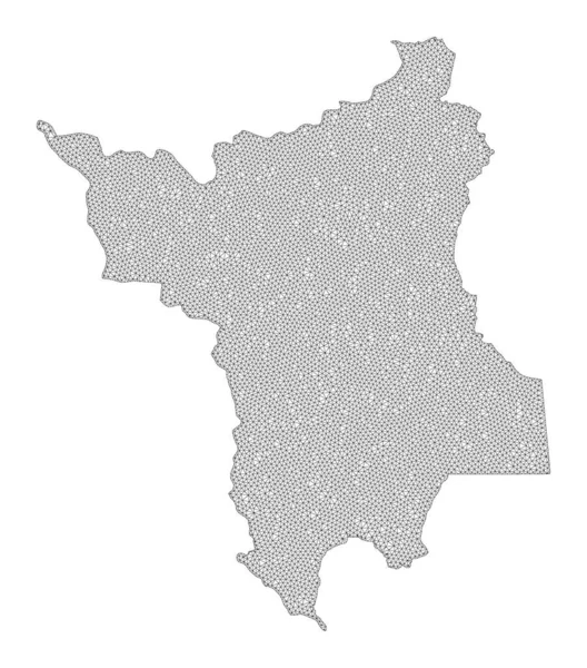 Πολυγωνικό 2D Mesh High Detail Raster Map of Roraima State Abstractions — Φωτογραφία Αρχείου