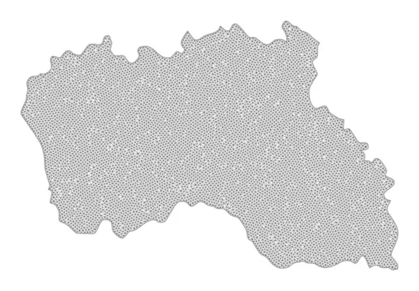 Polygonal Carcass Mesh Nagy felbontású Raster Map of Santa Maria Island Abstractions — Stock Fotó