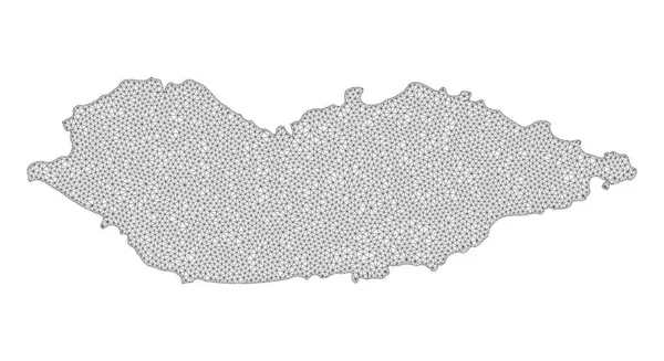 Polygonal Wire Frame Mesh High Resolution Raster Map of Socotra Island Abstrakcje — Zdjęcie stockowe