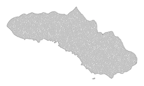 Rete poligonale Rete ad alto dettaglio Mappa raster di Sumba Island Astrazioni — Foto Stock