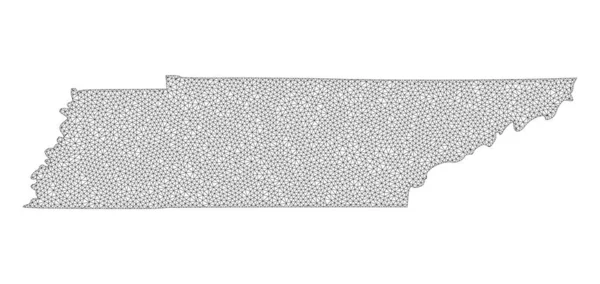 Mapa de trama de alta resolución de malla 2D poligonal de las abstracciones estatales de Tennessee — Foto de Stock