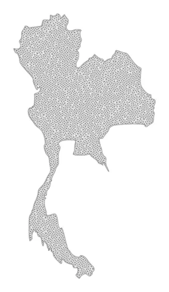 Maglia poligonale 2D Mappa raster ad alta risoluzione di Thailandia Astrazioni — Foto Stock