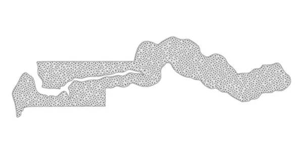 Polygonal 2D Mesh högupplöst rasterkarta över Gambia Abstraktioner — Stockfoto
