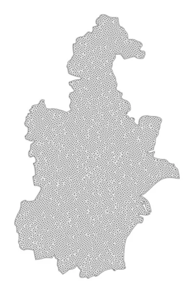 Malha de armação de arame poligonal de alto detalhe Raster mapa de Tianjin Municipality Abstractions — Fotografia de Stock