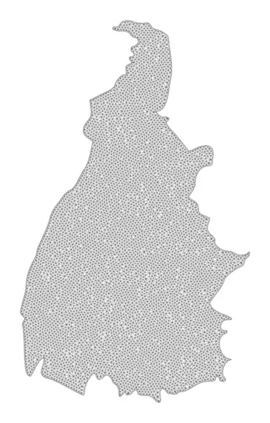 Rete metallica poligonale Dettaglio alto Mappa raster di astrazioni dello stato di Tocantins — Foto Stock