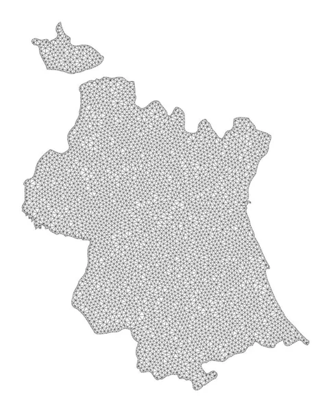 Polygonal Carcass Mesh High Resolution Raster Mapa Streszczenia Prowincji Walencja — Zdjęcie stockowe