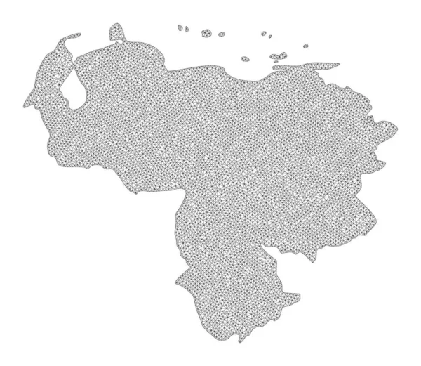 Polygonal Network Mesh High Resolution Raster Map of Venezuela Abstractions — стокове фото