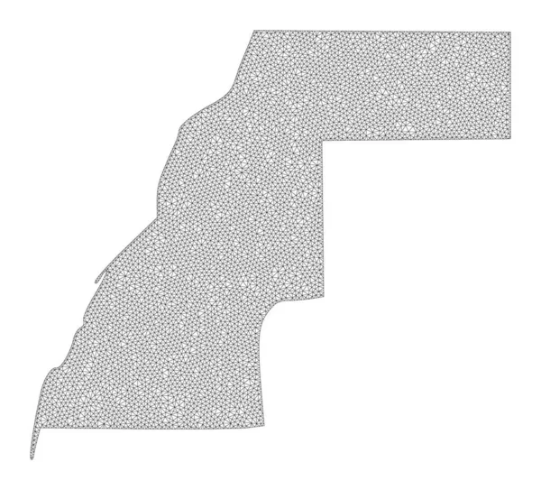 Malla 2D poligonal Mapa de trama de alta resolución del Sáhara Occidental Abstracciones — Foto de Stock