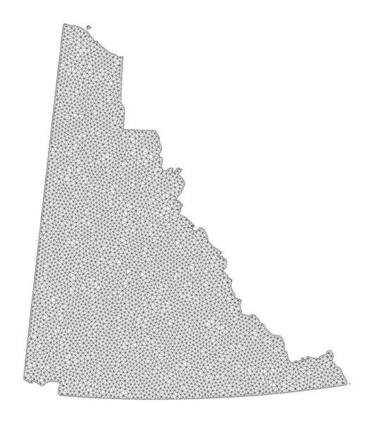 Polygallon 2D Mesh High Detail Raster Map of Yukon Province Abstractions — 스톡 사진