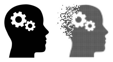 Parçalanmış Pixel ve Orijinal Baş Vites Simgesi