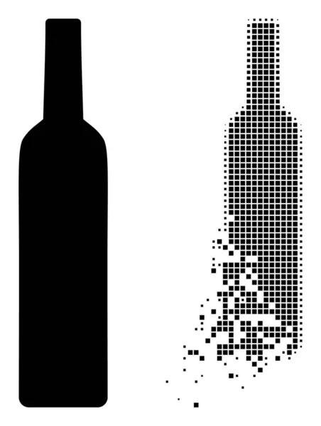Disolver punto y vino original icono de la botella — Vector de stock