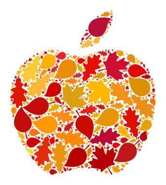 Apple Sonbahar Bileşimi Sonbahar Yaprakları Simgesi