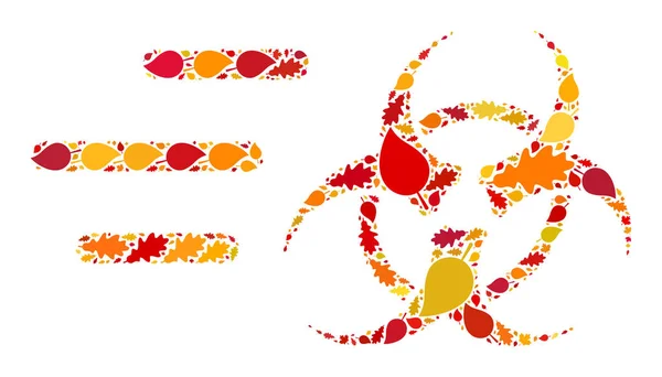 紅葉でバイオハザード秋モザイクアイコンをラッシュ — ストック写真