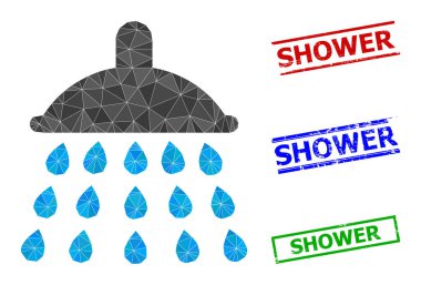 Çokgen Simge ve Sıkıntı Duşu Basit Damgaları Duştur