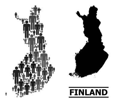 Finlandiya Mozaik Haritası ve Solid Haritası