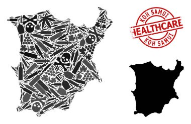 Koh Samui 'nin Uyuşturucu Kolajı Haritası ve Lastik Sağlık Mühürü